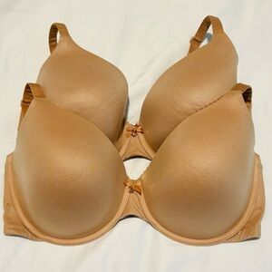 Victorias Secret 38DDD Lined Perfect Coverage Full Coverage bra bras set Tan